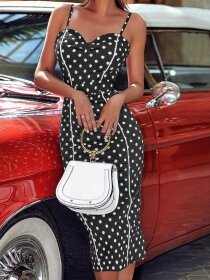 MIDI ABITO VINTAGE KALEIGH nero